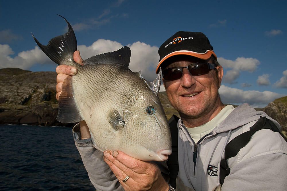 Shore fishing for triggerfish