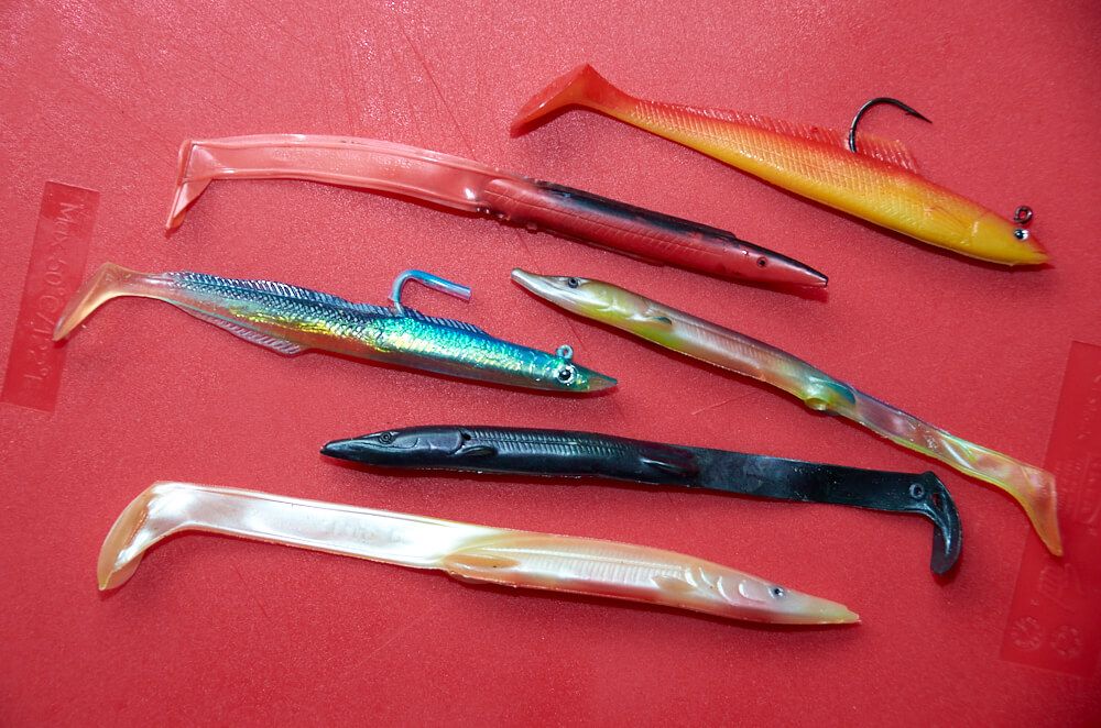sea fishing lures jelly Curly Tail hooks Cod Pollock Bass Whiting White Lures